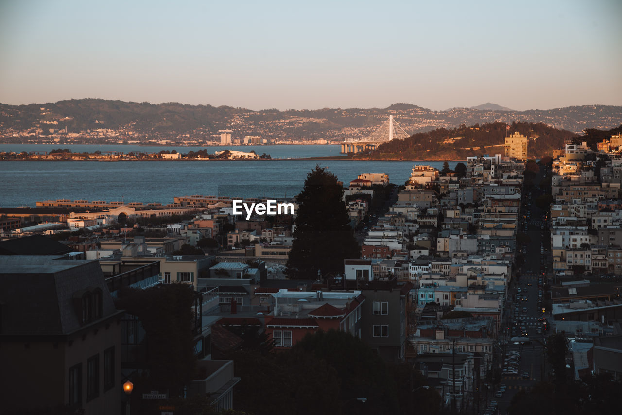 High angle view of buildings in san francisco