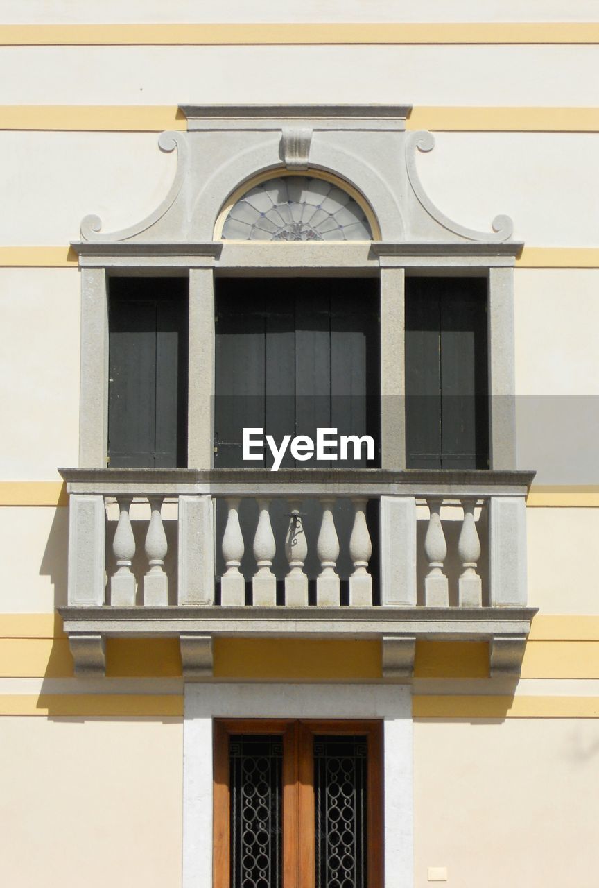 Closed balcony of house