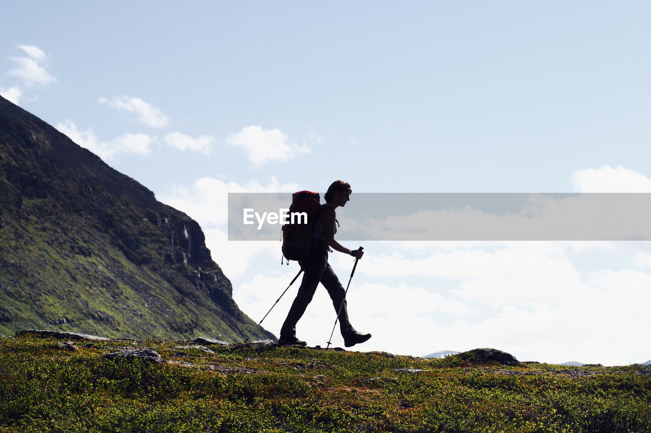 Woman hiking