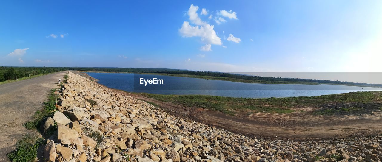 PANORAMIC SHOT OF BEACH AGAINST SKY