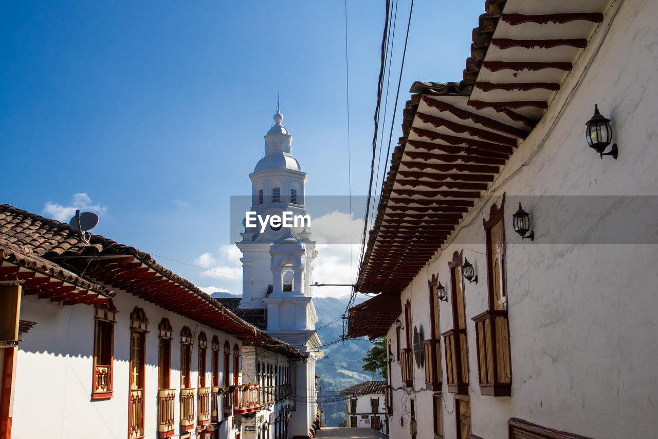 View of the beautiful heritage town of salamina located at the department of caldas in colombia