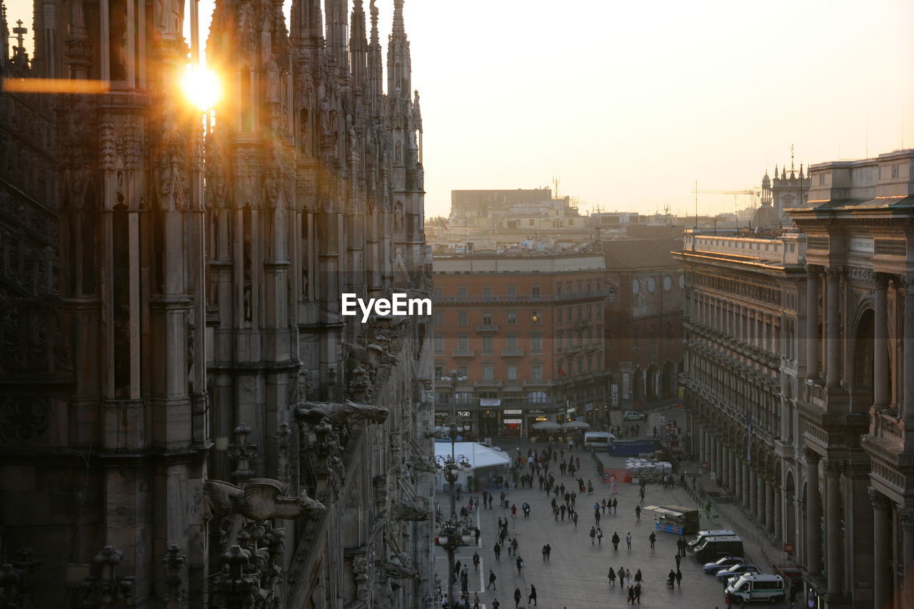 View of people at piazza del duomo