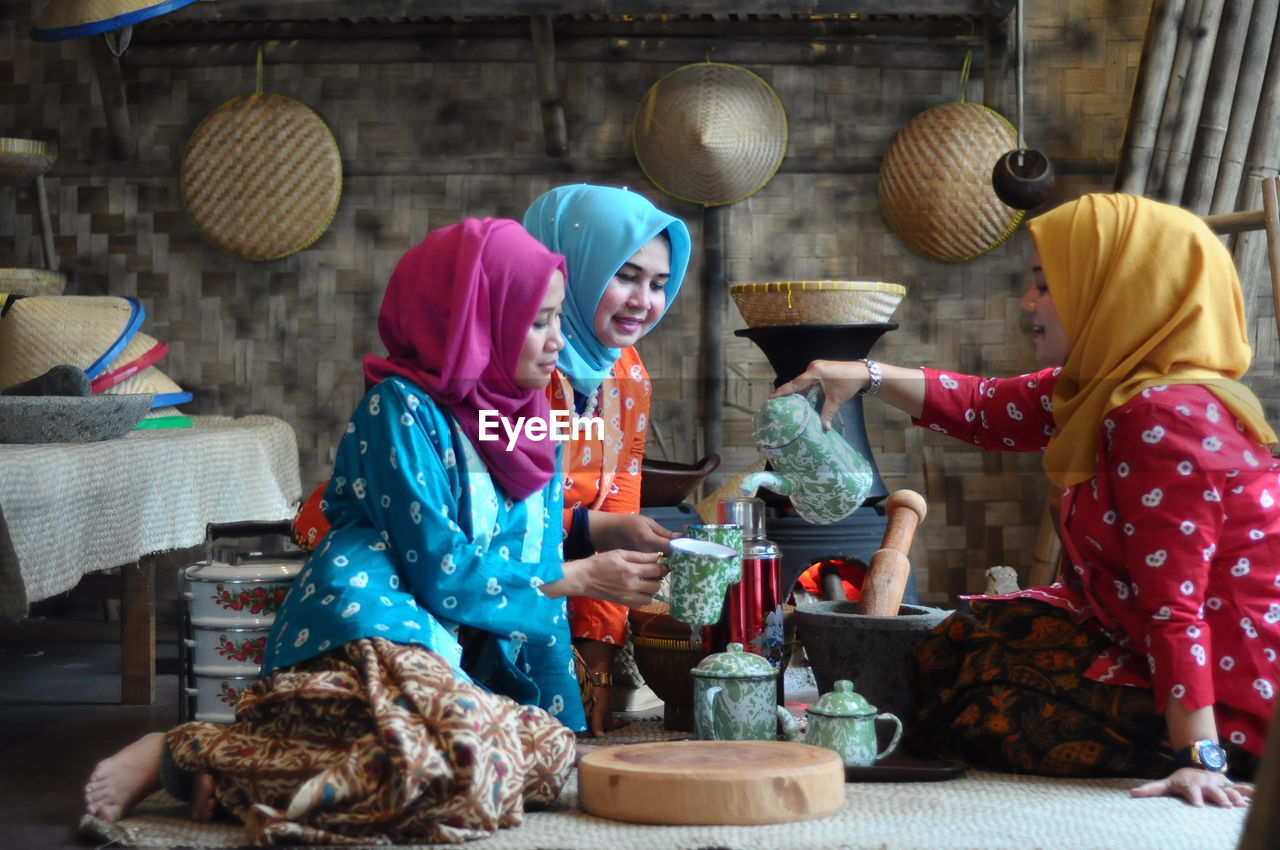 Group of people sitting at table