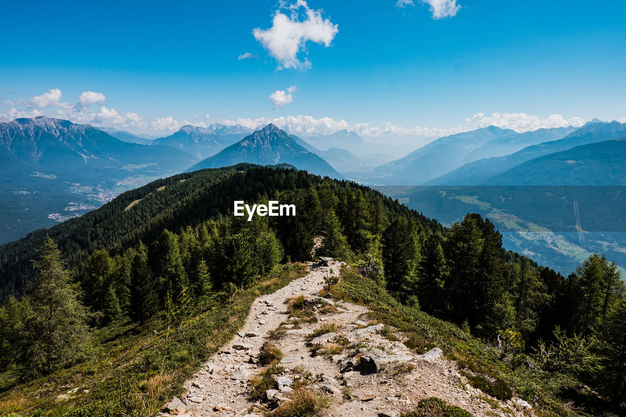 Scenic view of mountain peaks around pitztal in tyrol