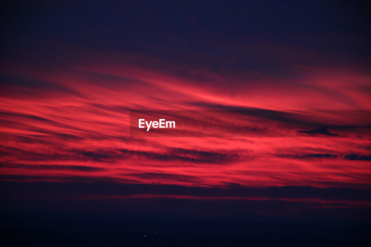 SCENIC VIEW OF RED ORANGE SKY