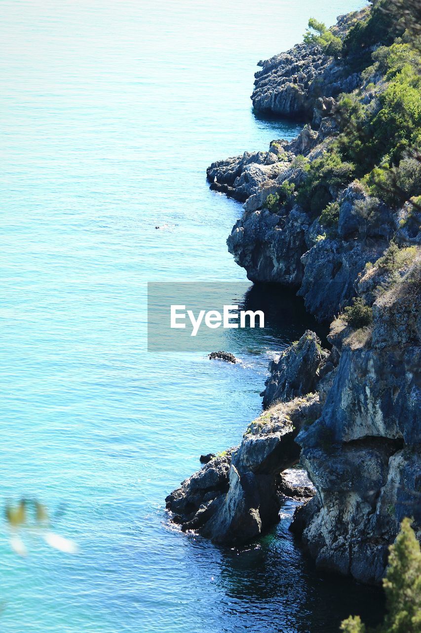 Rocks in sea
