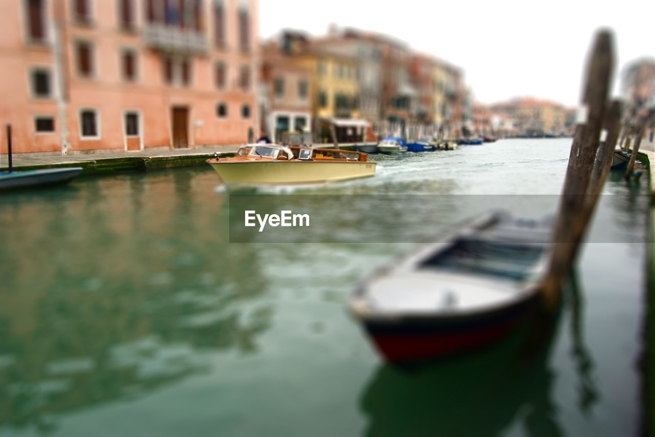 BOATS MOORED IN CANAL