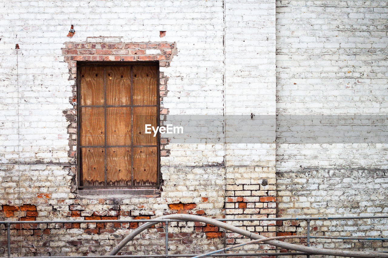 Full frame shot of old industrial building