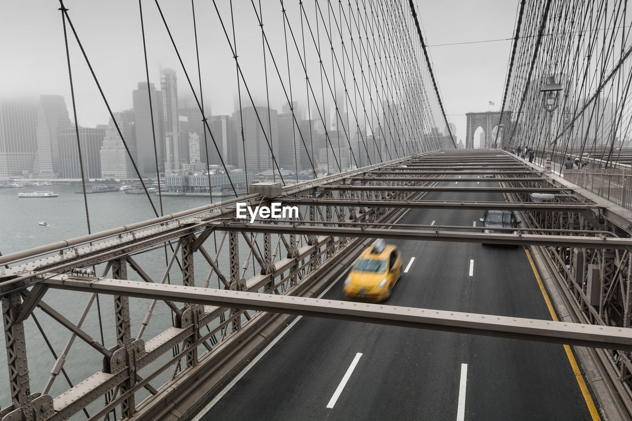 View of suspension bridge