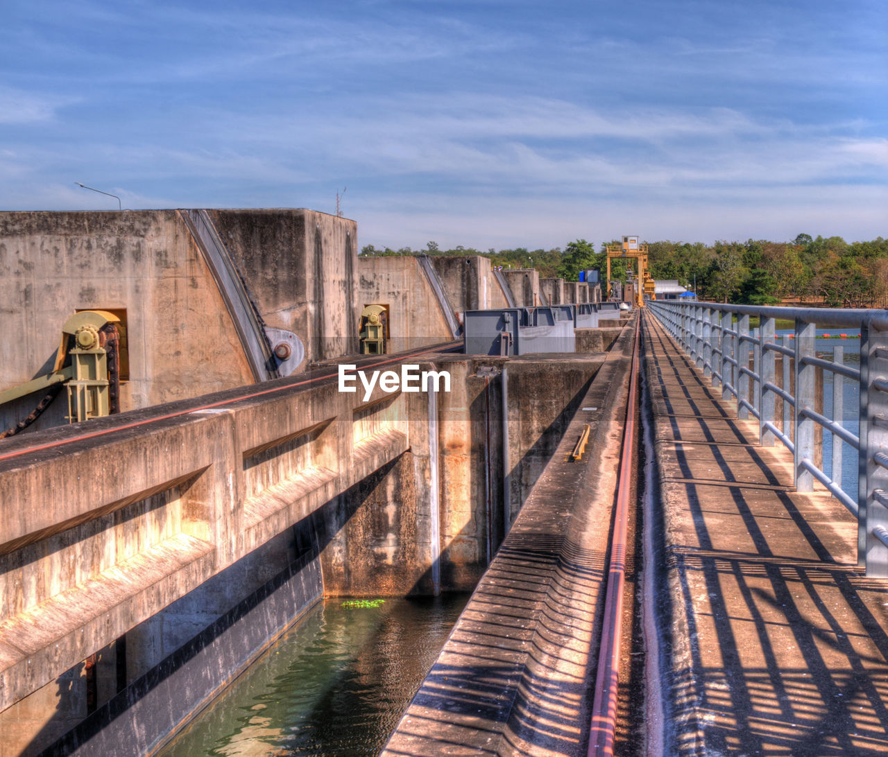 Bridge over river against sky