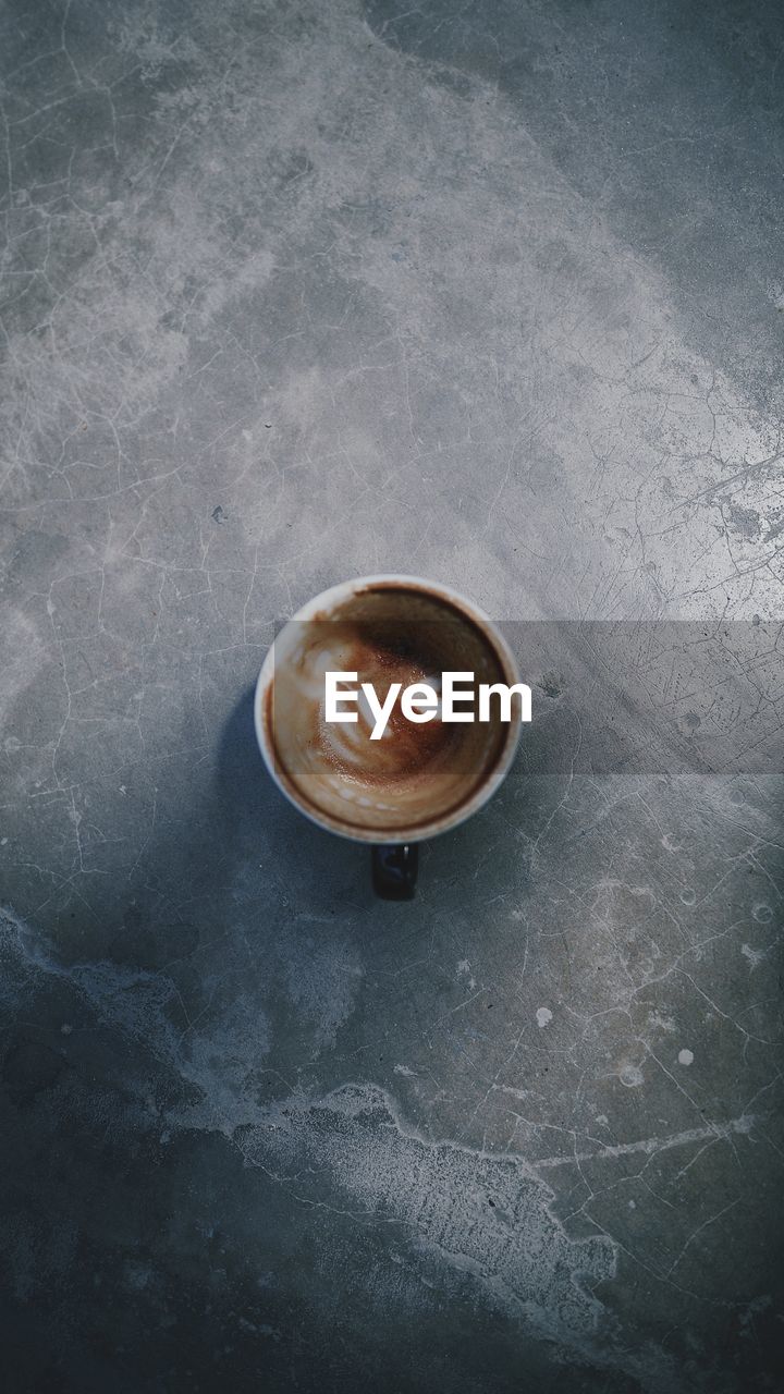 High angle view of coffee on table