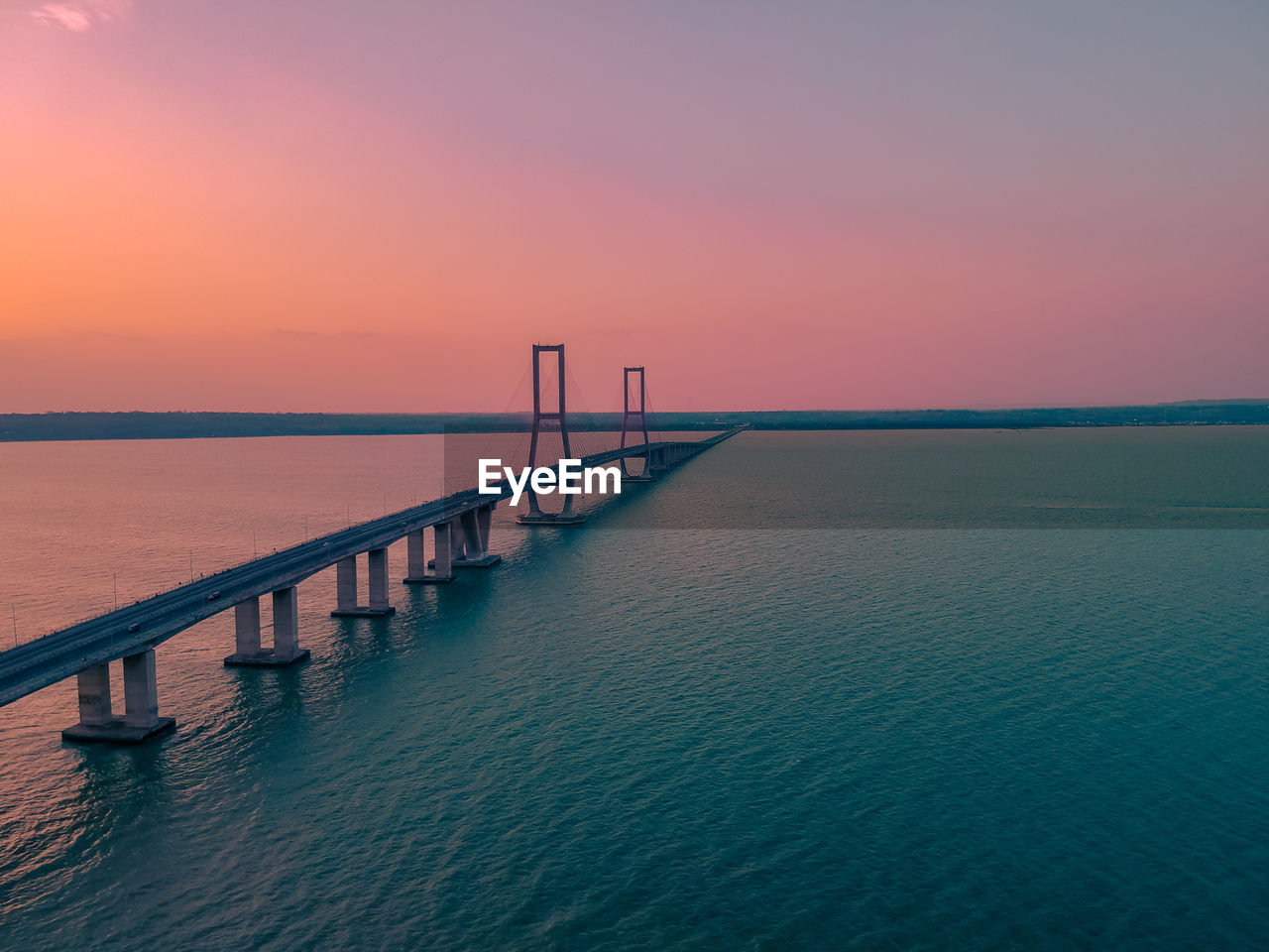 Suramadu bridge is the longest bridge in indonesia with a length of 5843 meters.
