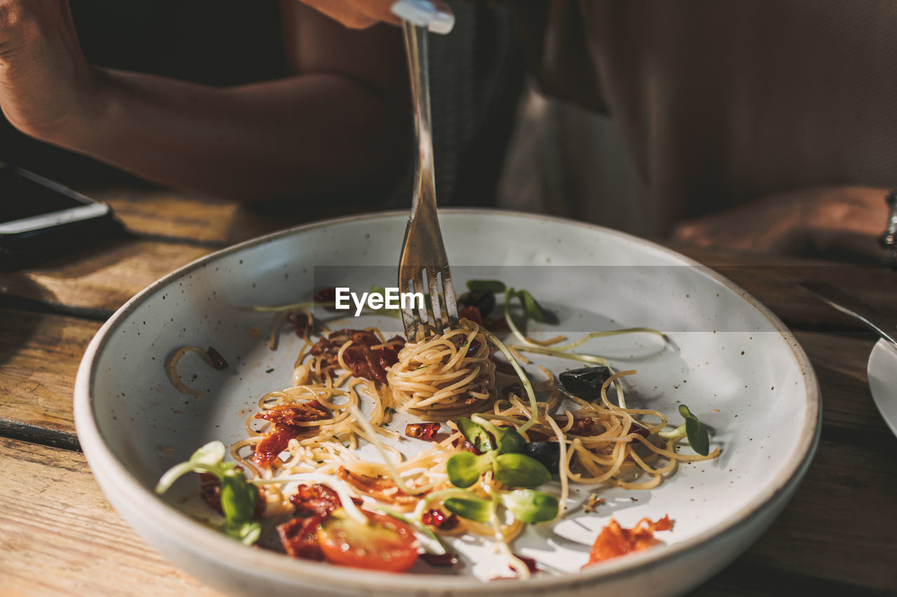 Close-up of food in bowl on table