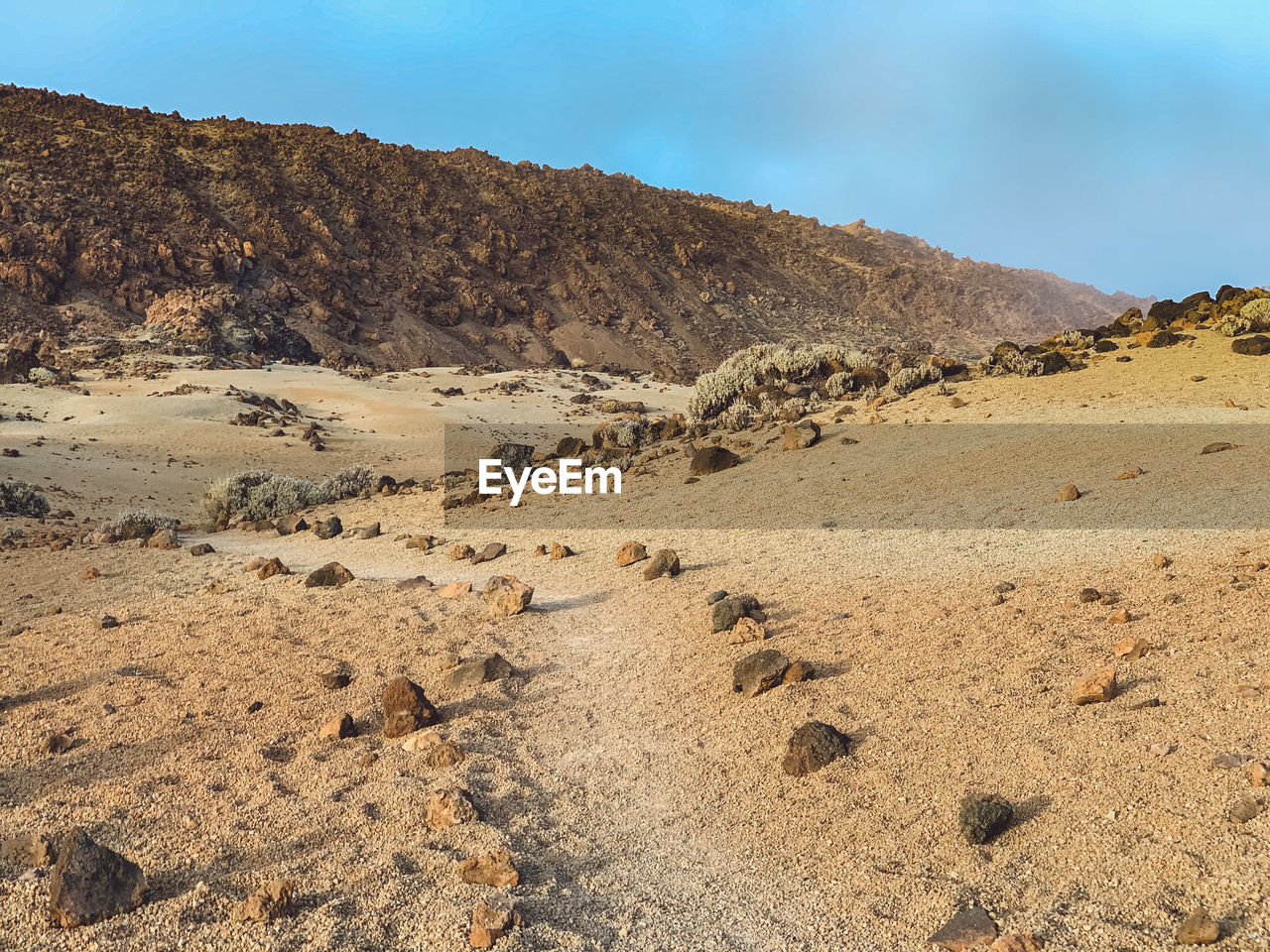 Scenic view of desert against sky