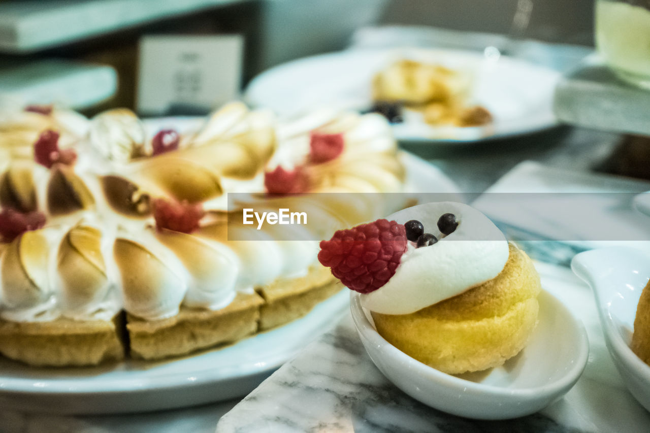 Close-up of cake on table