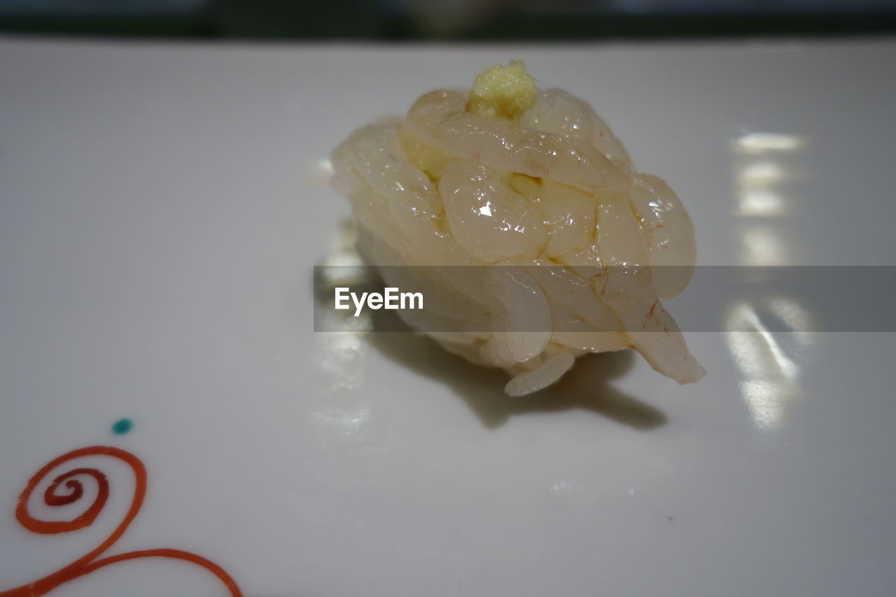 Close-up of sushi in plate