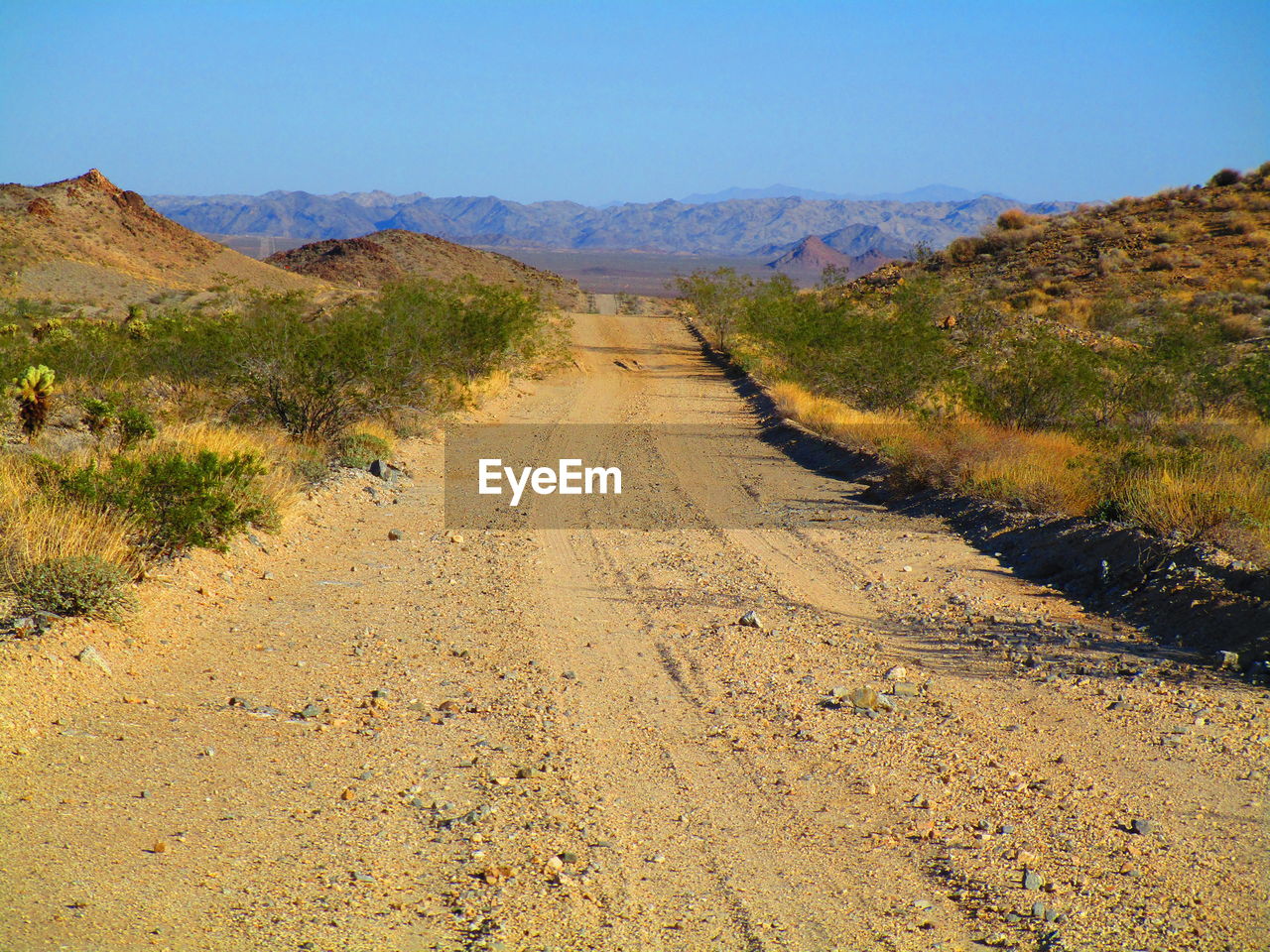 Dirt road amidst landscape against sky