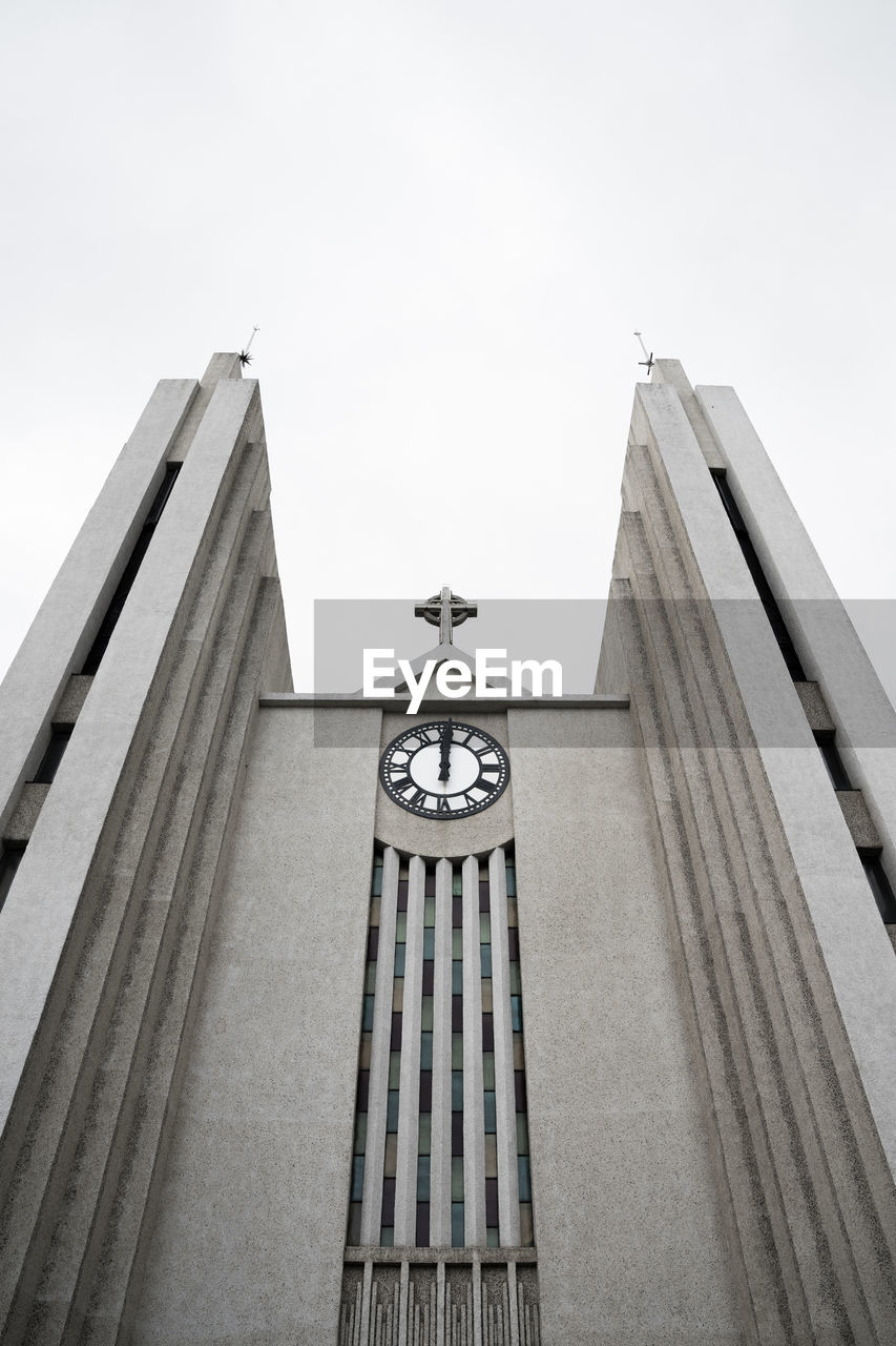 Low angle view of akureyri church