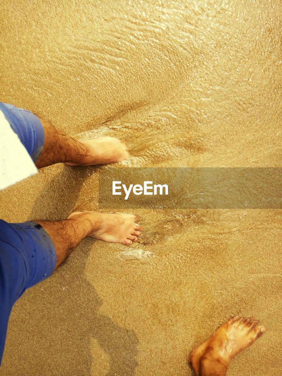 Low section of man at beach