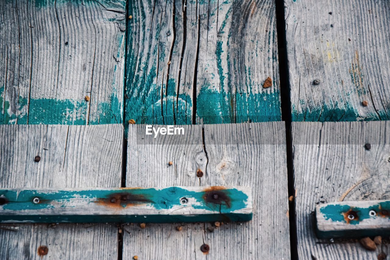 Full frame shot of old wooden door