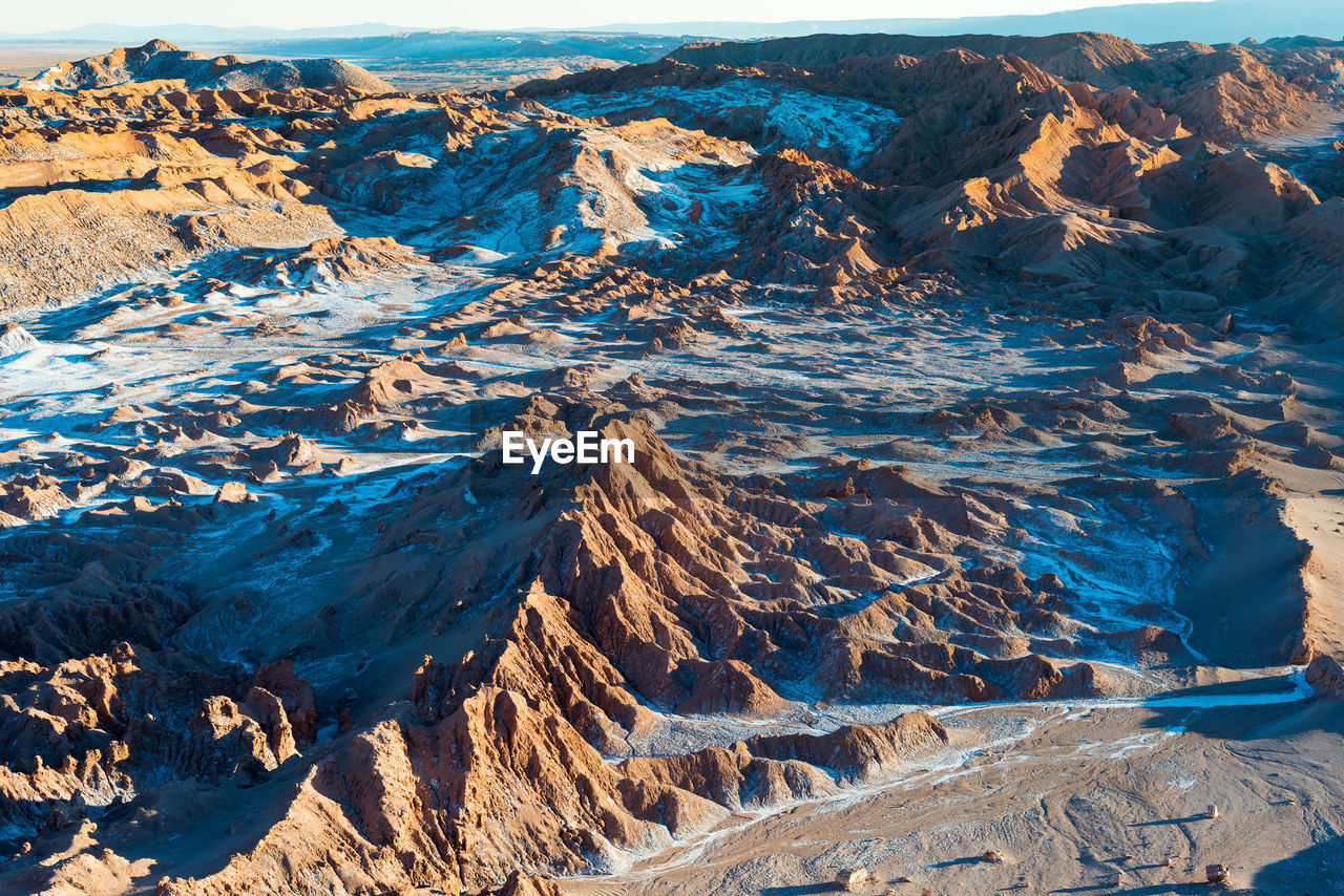 Aerial view of snowcapped mountains