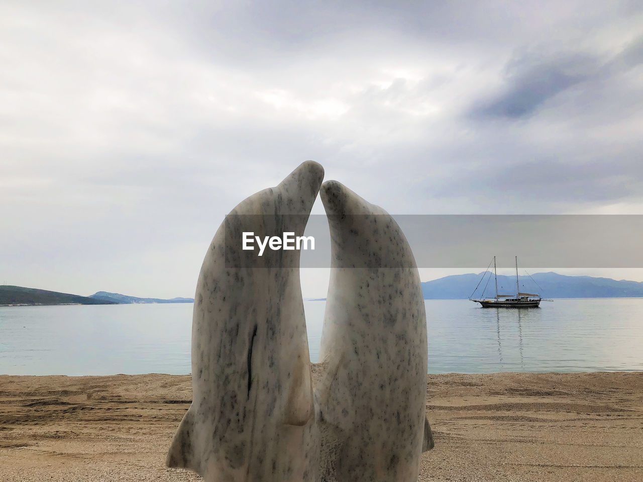 Beach in Sarande, Albania Dolphins Beach Cloud - Sky Horizon Over Water Idyllic Nautical Vessel Sailboat Sand Sarande Albania Scenics - Nature Sea Sky Tranquil Scene Tranquility The Great Outdoors - 2019 EyeEm Awards