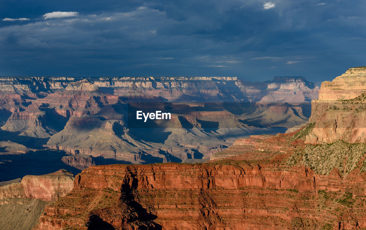 Panoramic view of landscape and mountains against sky