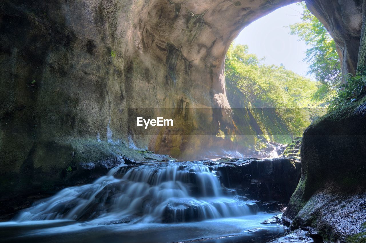 River flowing through rocks