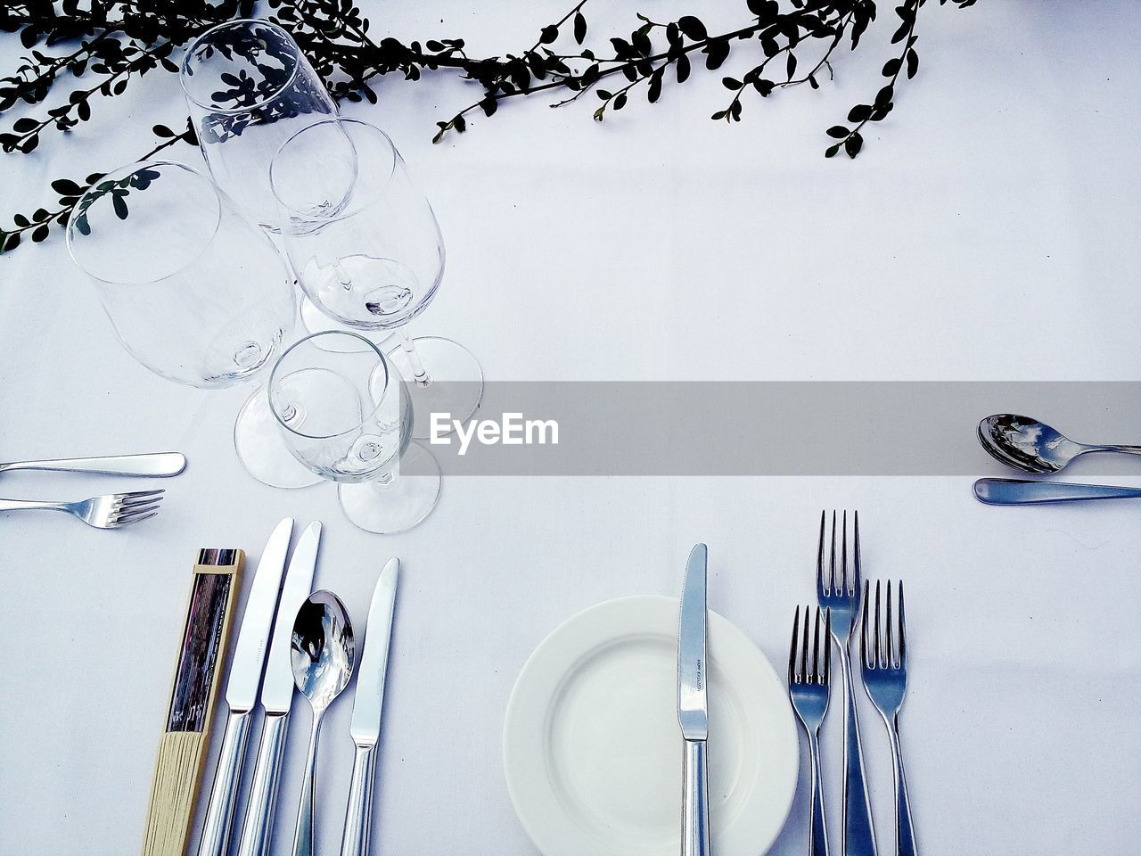 Close-up of place setting