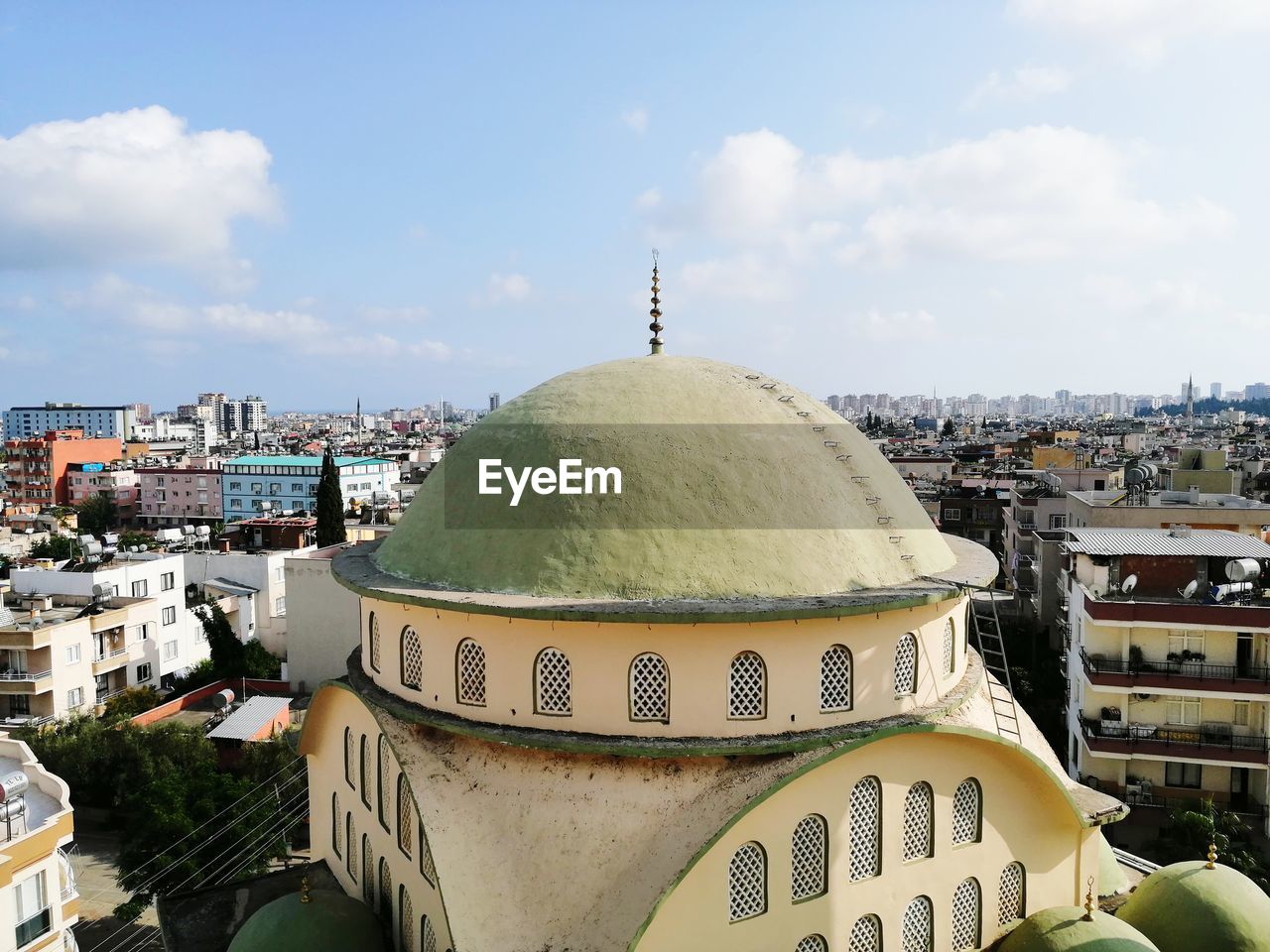 Panoramic view of buildings against sky