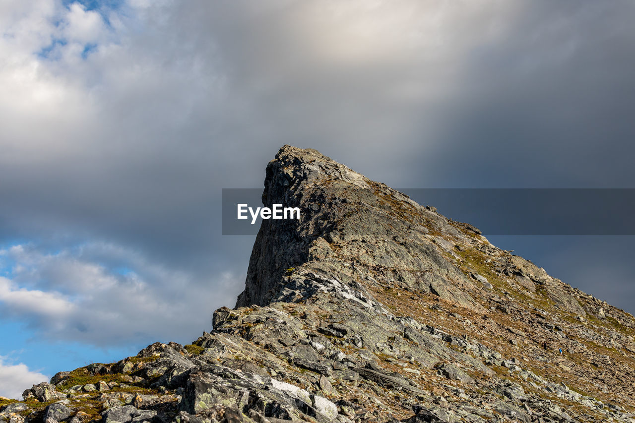 Low angle view of mountain against sky