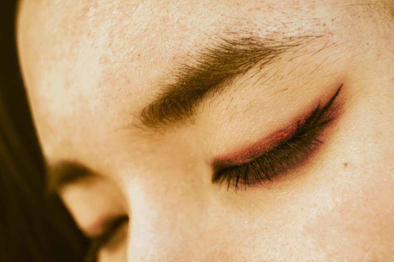 Cropped image of woman with eye make-up