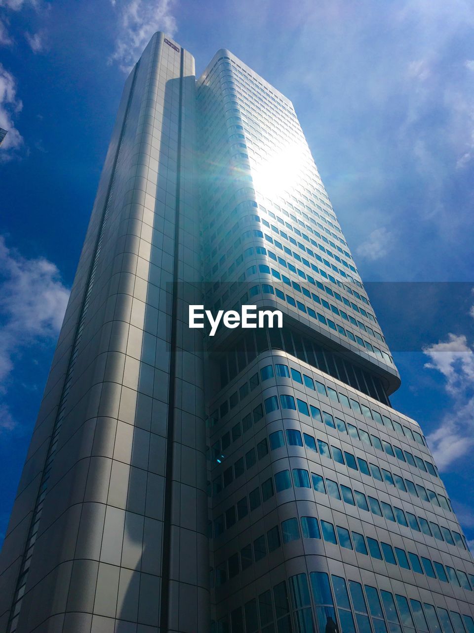 Low angle view of modern building against sky