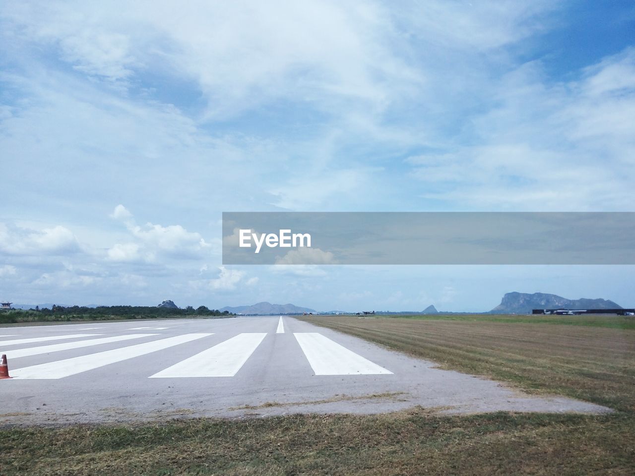 View of runway on landscape