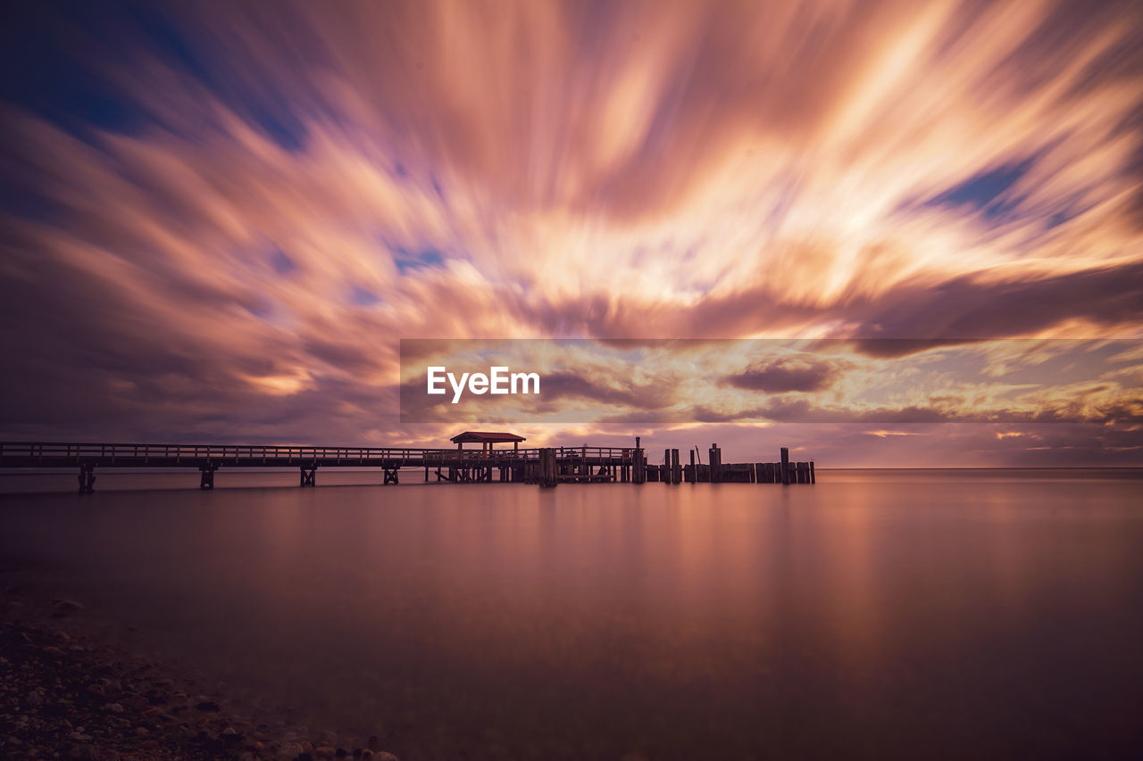 Sunset and clouds motion