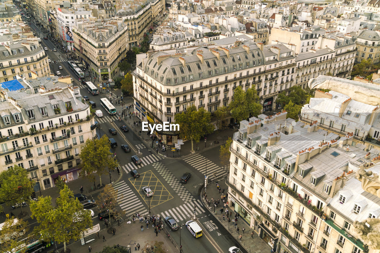 Square de la tour saint-jacques 4th arr. seen from above tower