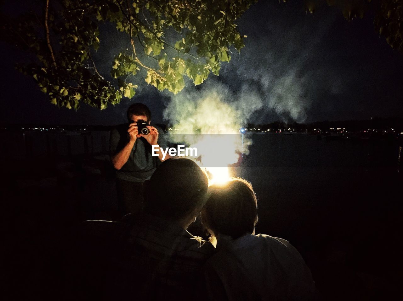 FIREWORKS IN NIGHT SKY