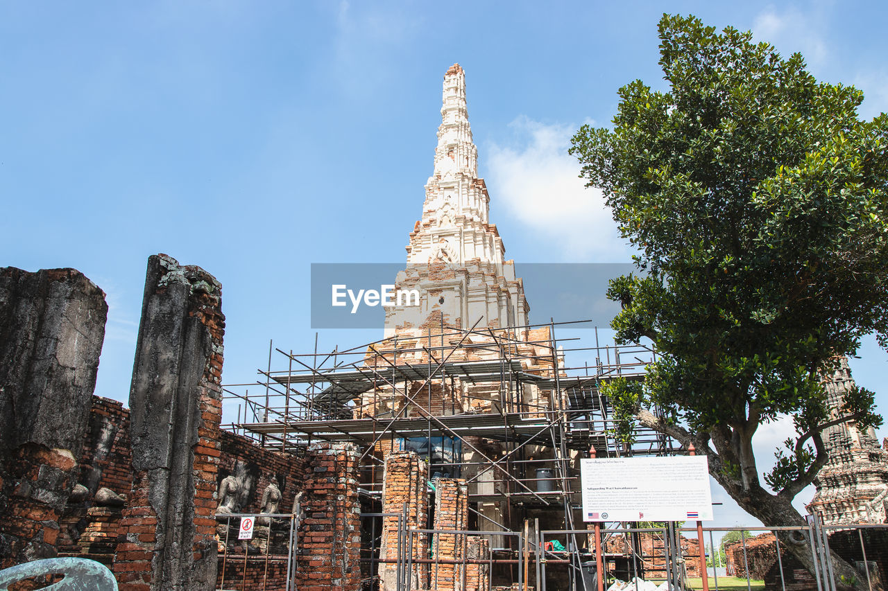 LOW ANGLE VIEW OF A TEMPLE BUILDING