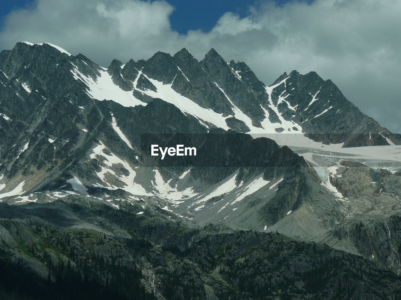 SCENIC VIEW OF SNOW COVERED MOUNTAINS AGAINST SKY