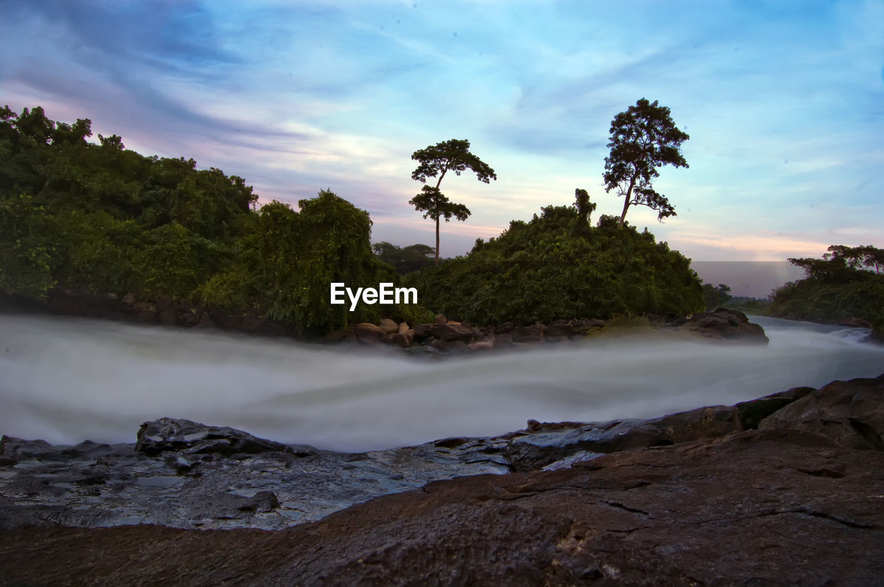 Long exposure shot of the white nile