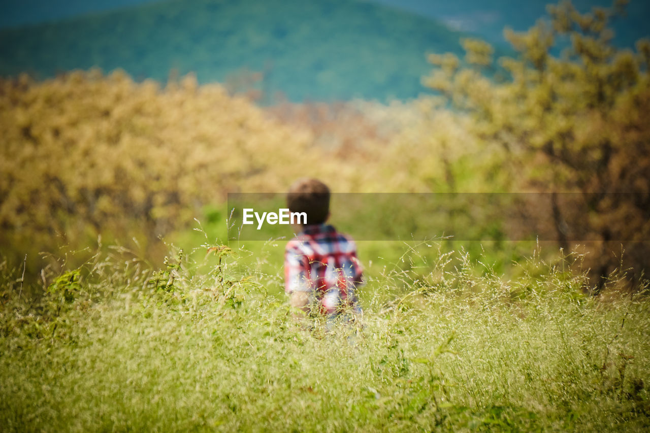 Boy on field