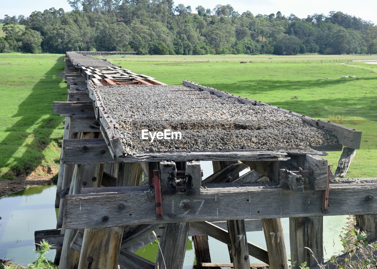 Scenic view of grassy field against cloudy sky