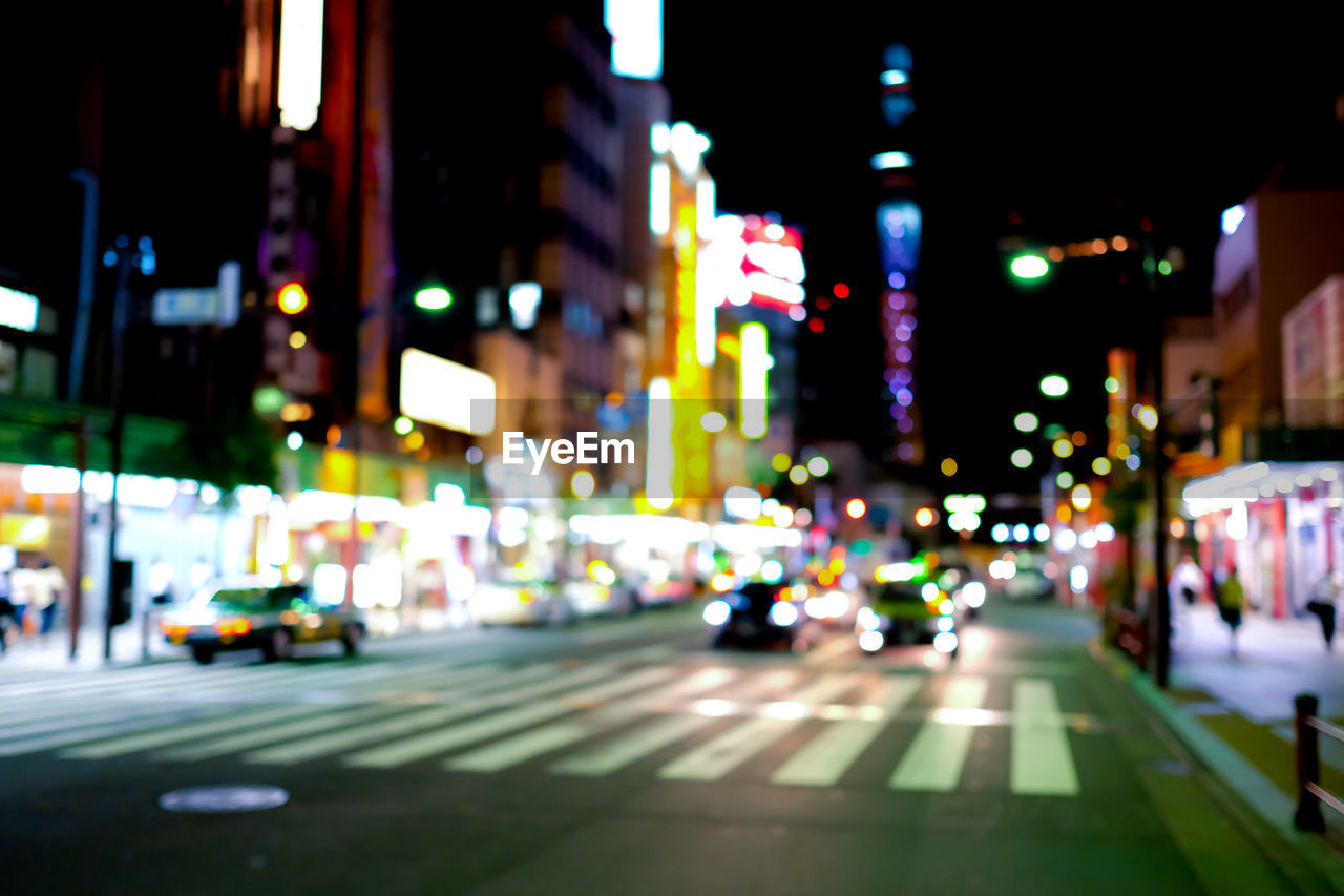 View of blurred road