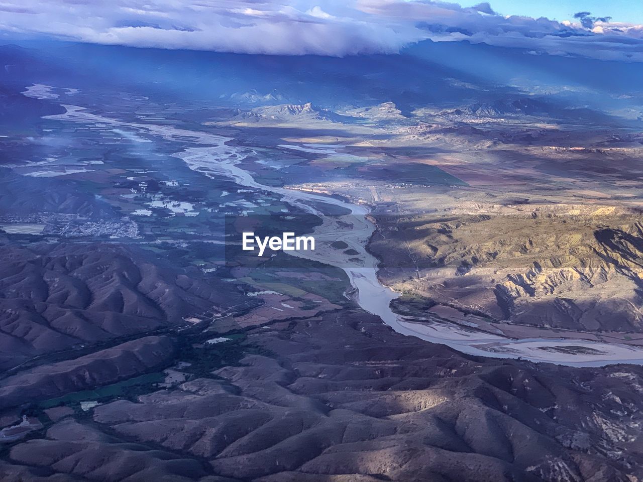 AERIAL VIEW OF DRAMATIC LANDSCAPE