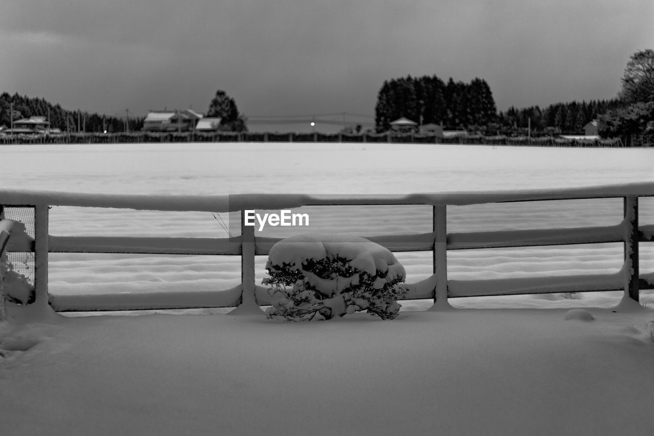 Scenic view of snow against sky