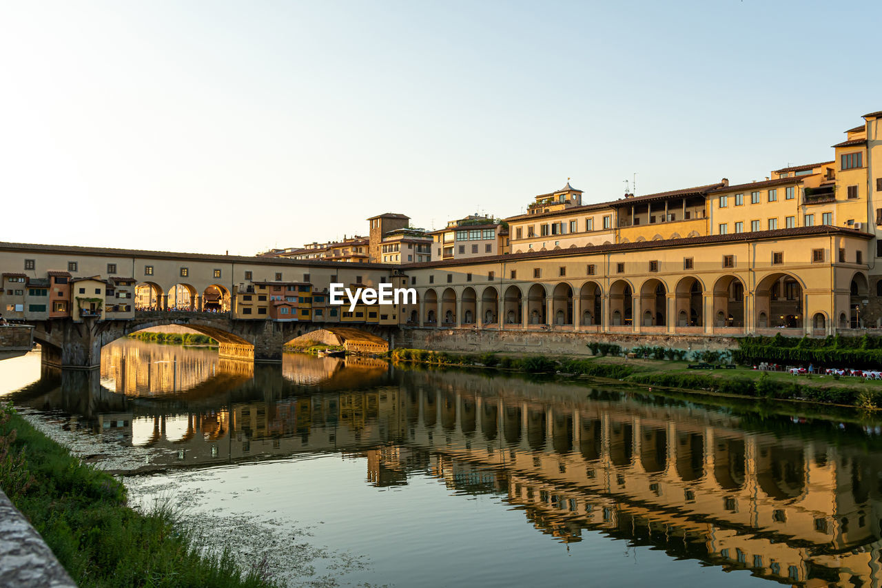 Ponte vecchio - old bridge, bridge over arno river in florence, tuscany, italy