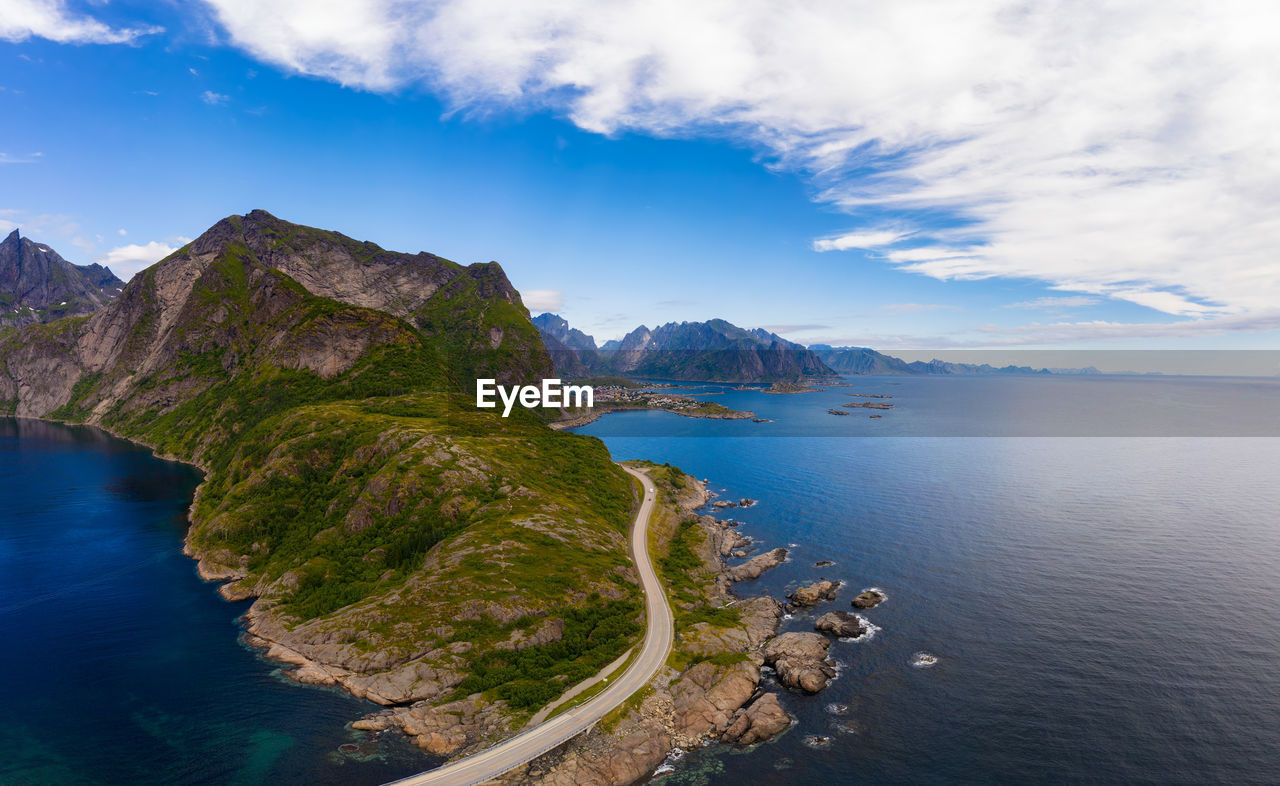 high angle view of sea against sky