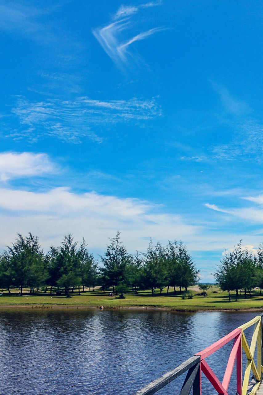 SCENIC VIEW OF LAKE AGAINST TREES