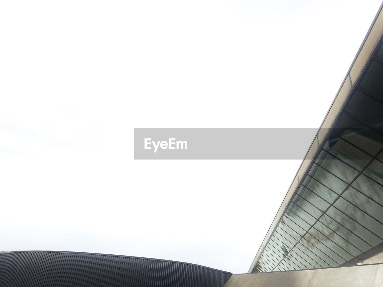 Low angle view of clear sky over building