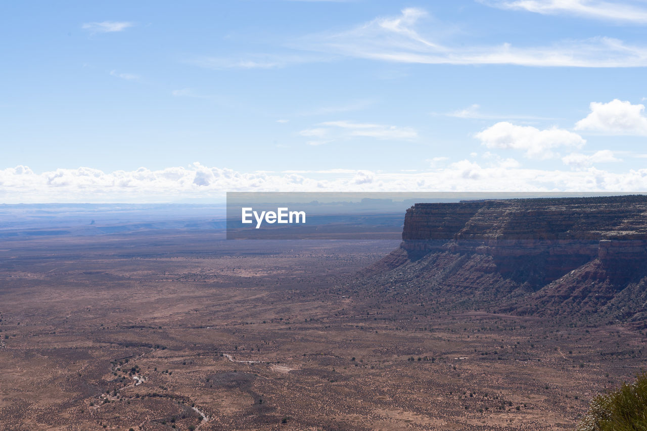 Scenic view of landscape against cloudy sky